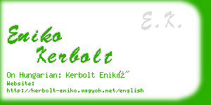 eniko kerbolt business card